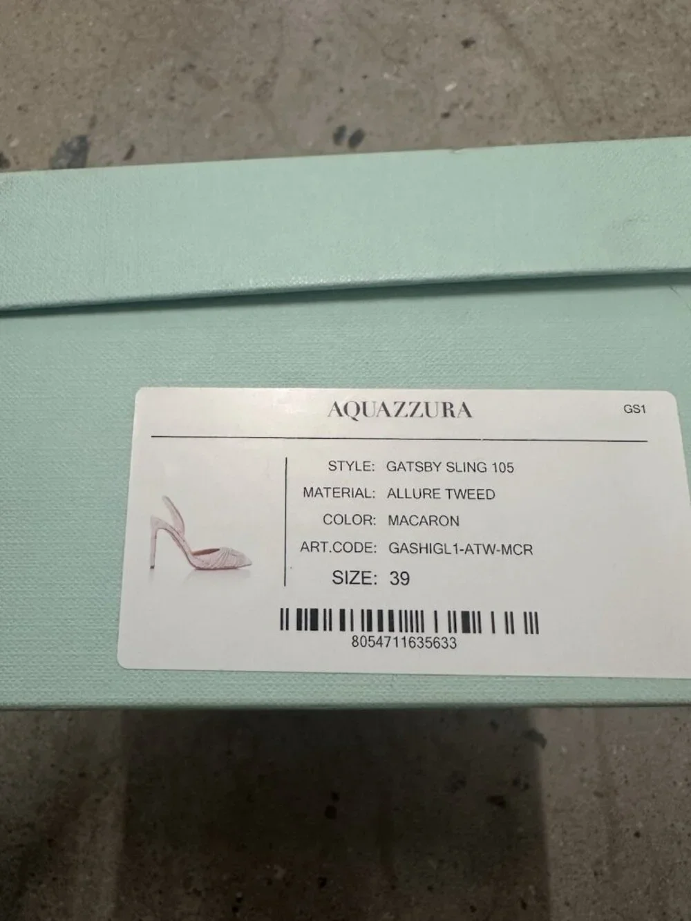 Aquazzura Gatsby 105 Slingback Pump Heels Macaron Pink - Picture 4 of 8